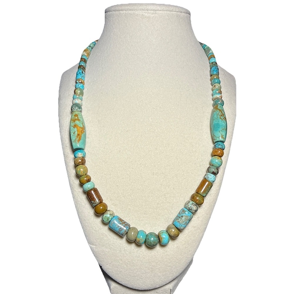 Jay King Multicolor Azure Peaks Turquoise Beaded Necklace Sterling Silver J14-5